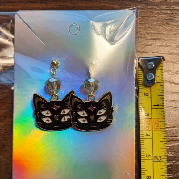Cosmic Cat Earrings - Picture 6 of 6